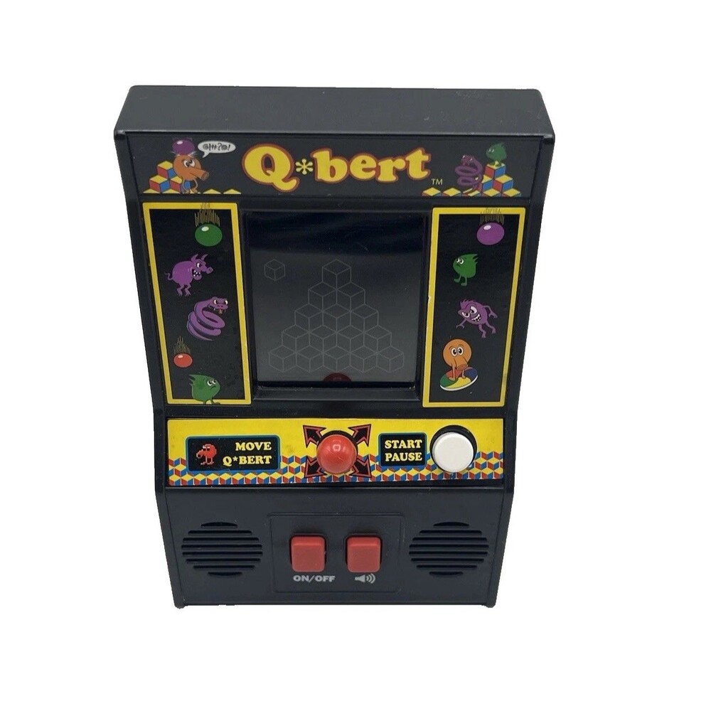 Q*BERT Mini Handheld Arcade Cabinet Classic Video Game 2016 TESTED WORKS 5.75"